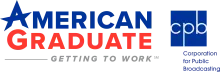 This is a logo for the American Graduate program.