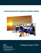 This is the report cover for CareerAdvance® Implementation Study Findings through FY 2019.