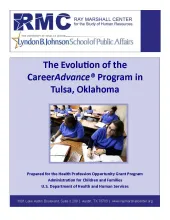 This is the report cover for The Evolution of the CareerAdvance® Program in Tulsa, Oklahoma.