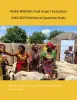 Nuru Nigeria 2023 Endline Impact Report This is the report cover for Nuru Nigeria 2023 Endline Impact Report. It shows Nigerian women laughing and smiling while walking with cows in front of a wall in a village.