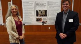 This is a picture of Cynthia Juniper and Thomas Boswell at the City of Austin-UT Austin ILA Showcase and Workshop in September 2023.