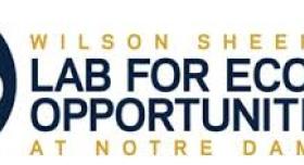 This is a logo for Wilson Sheehan Lab For Economic Opportunities at Notre Dame.