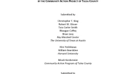 This is the report cover for The CareerAdvance® Pilot Project: Recommended Jobs Strategy for Families Served by the Community Action Project of Tulsa County.