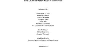 This is the report cover for The CareerAdvance® Pilot Project: Recommended Jobs Strategy for Families Served by the Community Action Project of Tulsa County.