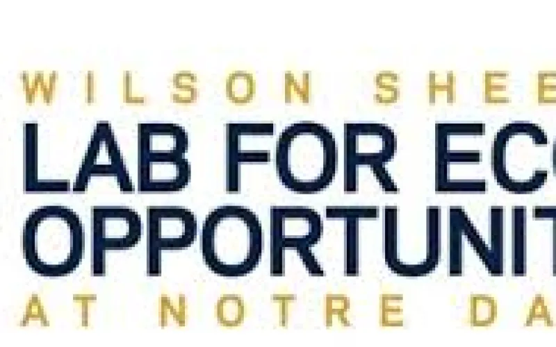 This is a logo for Wilson Sheehan Lab For Economic Opportunities at Notre Dame.